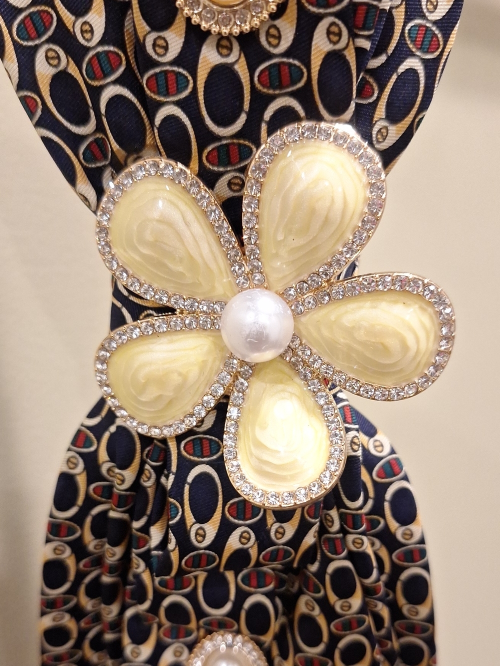 Towne Square Upcycled Necktie Necklace View 4